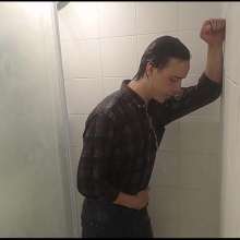 WETColours: Ross in the Shower in Shirt and Jeans including Mega Shampoo