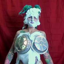 SlapstickBabes: Smurfasaur's First Pie Shoot