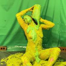 RevSlymsford: Topless Allison Vs Yellow Porridge, Green Slime + Pink Paint