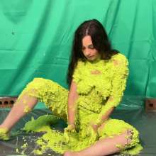 RevSlymsford: Topless Allison Vs Yellow Porridge, Green Slime + Pink Paint