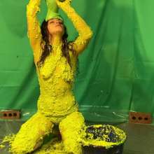 RevSlymsford: Topless Allison Vs Yellow Porridge, Green Slime + Pink Paint