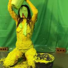 RevSlymsford: Topless Allison Vs Yellow Porridge, Green Slime + Pink Paint