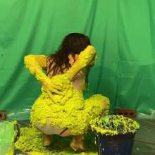 RevSlymsford: Topless Allison Vs Yellow Porridge, Green Slime + Pink Paint