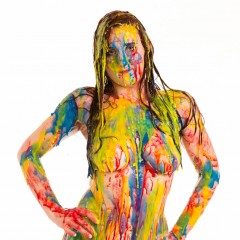 MessyPhotoShoots: Je55 in multicoloured Slime
