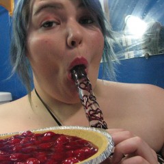 LaylaMoore: Nothing beats a nice sweet cherry pie, all over Layla's sexy body!