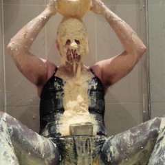sploshed: Shower cap filling!