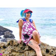 messyhot: LumChan Flashing and Cake Porn on a Malibu Beach