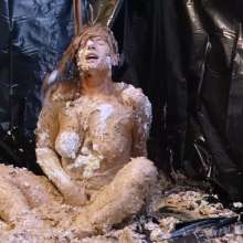 Stella: Stella gets assaulted by an arsenal of pies