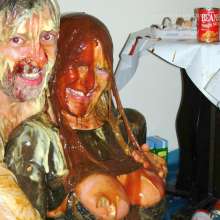 WSMProductions: Prof Treacle and mature blonde in messy Slapstick audition--wsm