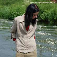 WSMProductions: Young Kimyl in river fun in suede jacket and mini skirt--wsm