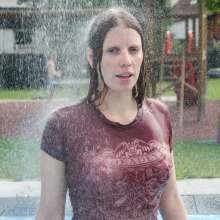 Jens German: Girlfriend wet in public outdoor pool
