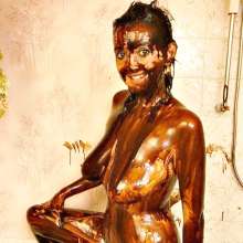 WSMProductions: 80's star DD Debbie in large choc sauce image set--wsm
