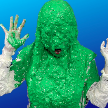 PieZone: Asian Schoolgirl Nara Gets Slathered in Frosting Pies and Chunky Slimed!