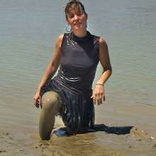 FOXY: Debbie black dressed in mud