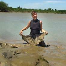 FOXY: Debbie black dressed in mud
