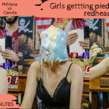 5ftt5: promotional clip--Girls gettting pied, blonde vs redhead--Program 11
