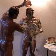 RevSlymsford: Waiter V Customer Naked Piefight Continues + Concludes