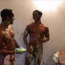 RevSlymsford: Waiter V Customer Naked Piefight Continues + Concludes