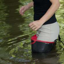 bootedbabes: Angel  Getting Wet in Her Black Waders