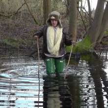 bootedbabes: Ely--Wading in Her Hunter Waders