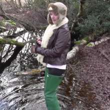 bootedbabes: Ely--Wading in Her Hunter Waders