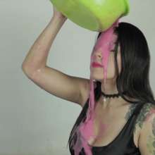 lovingmessy4you: Filling My Boots with Slime in My Leather Pants