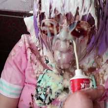yume nizino: Japanese Girl Bukkake Chocolate Milke Oil.full