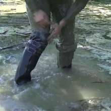 bootedbabes: Nerea--Designer Rubber Riding Boots in Deep Mud