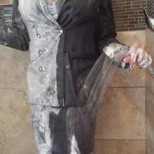 MadelineOasis: Washing Shaving Cream From a Nice Business Suit