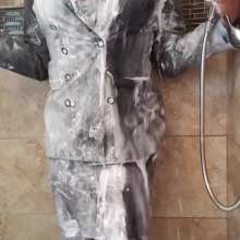 MadelineOasis: Washing Shaving Cream From a Nice Business Suit