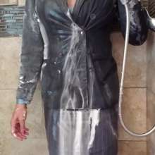 MadelineOasis: Washing Shaving Cream From a Nice Business Suit