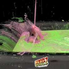 LiquidX: The Messyworld Plunga!  Hannah's Ramp Rise Timer