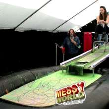 LiquidX: The Messyworld Plunga!  Hannah's Ramp Rise Timer