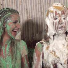 Anglefan: Two beautiful blondes getting messy together