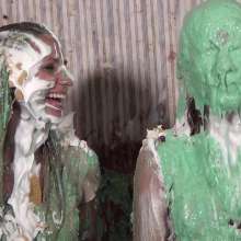 Anglefan: Two beautiful blondes getting messy together