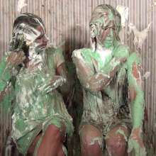 Anglefan: Two beautiful blondes getting messy together