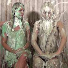 Anglefan: Two beautiful blondes getting messy together