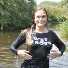 WSMProductions: Honour May takes a fully-clothed bathe in the river
