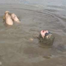 DungeonMasterOne: Black Shiny Shorts Mudbath!