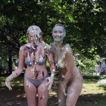 FunFilled Photography: Jackie Gets Pied and Slimed by Her Sister Kat!