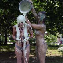 FunFilled Photography: Jackie Gets Pied and Slimed by Her Sister Kat!