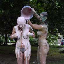 FunFilled Photography: Jackie Gets Pied and Slimed by Her Sister Kat!