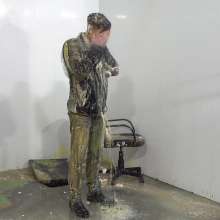 WamtasticUK: James Leather Jacket Food and Gunge Mess