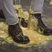 WamtasticUK: James Leather Jacket Food and Gunge Mess
