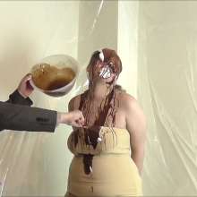 RevSlymsford: Kayleth, In Bandeau Dress, Tied and Trashed For Stealing