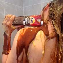 Big_Tits_Gunge: Lauren's Plaid Uniform Jump Suit Trashed