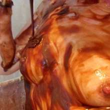 Big_Tits_Gunge: Lauren's Plaid Uniform Jump Suit Trashed