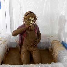 Wetlook Doll: Mud Denim Jumpsuit
