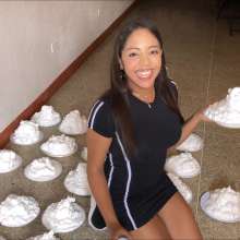 RevSlymsford: Nathalie's Pie Punishment: a 45 Pie Non-Stop Barrage