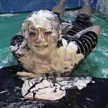 Alumi: Pie Princess Mai--barefoot, gooey and sloppy as hell in Pie Lottery